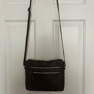 Cochoa Brown Leather Crossbody Bag
